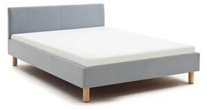 Modrá/sivá čalúnená dvojlôžková posteľ bez roštu 140x200 cm Lena – Meise Möbel