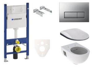 Cenovo zvýhodnený závesný WC set Geberit do ľahkých stien / predstenová montáž + WC Geberit Selnova SIKOGES7S8
