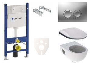 Cenovo zvýhodnený závesný WC set Geberit do ľahkých stien / predstenová montáž + WC Geberit Selnova SIKOGES7S3