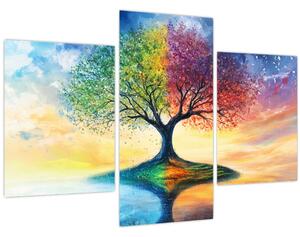 Obraz – Maľovaný strom ročných období (90x60 cm)