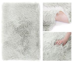 Huňatý sivý koberec DOKKA Rozmer: 50 x 150 cm