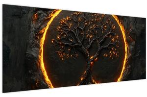 Obraz – Strom života v láve II. (120x50 cm)