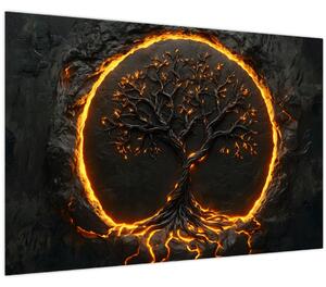 Obraz – Strom života v láve II. (90x60 cm)