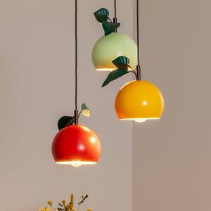 Závesná lampa Apple mix, farebná, kovová, Ø 42 cm, 3 svetlá, E27, Čierna, Obývacia izba / jedáleň, kov, Závesné svietidlo
