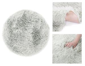 Okrúhly sivý koberec DOKKA 90 cm