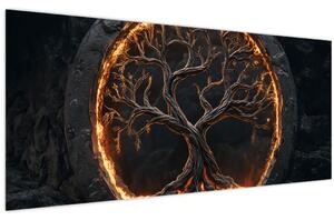 Obraz – Strom života v láve I. (120x50 cm)