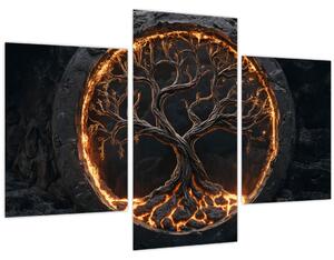 Obraz – Strom života v láve I. (90x60 cm)