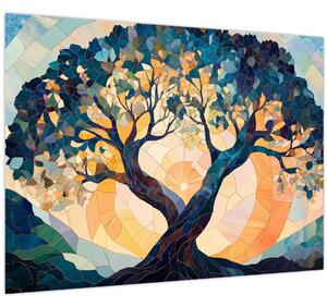 Obraz – Mozaika – slnko a strom II. (70x50 cm)