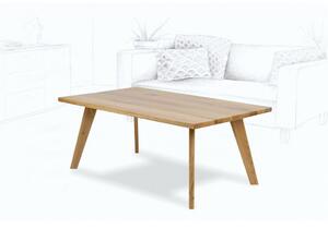 Wooded Konferenční stolek Jasper z masivu DUB 110x65x45cm Hrana stolu: Přírodní (zaoblená), Odstín dřeva: Přírodní olej 3232 (+0 Kč)