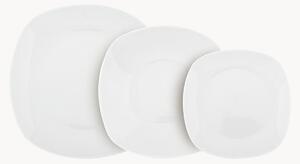 Porcelánová súprava riadu Bianco Quadrato, 6 osôb, 18 ks