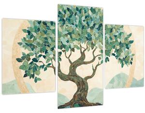 Obraz – Elegantná mozaika so stromom (90x60 cm)