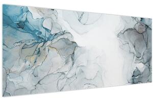 Obraz - Modrý mramor (120x50 cm)