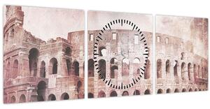 Obraz - Vintage pohľadnice mesta N⁰2 (s hodinami) (90x30 cm)