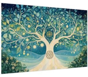 Obraz – Magický strom so špirálami (90x60 cm)
