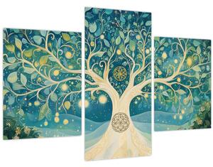Obraz – Magický strom so špirálami (90x60 cm)