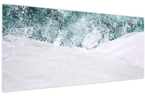 Obraz - Tyrkysová abstrakcia (120x50 cm)