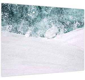 Obraz - Tyrkysová abstrakcia (70x50 cm)