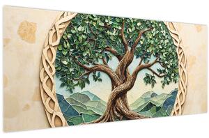 Obraz – Prepletený strom života (120x50 cm)