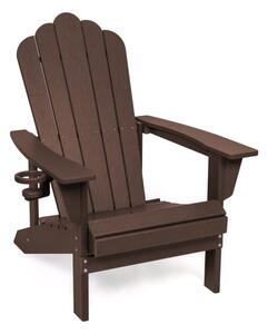 Hnedé plastové záhradné kreslo Adirondack – Selection