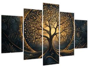 Obraz – Strom so zlatou aurou (150x105 cm)