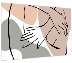 Obraz - Woman body line art N⁰2 (90x60 cm)