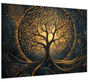 Obraz – Strom so zlatou aurou (70x50 cm)