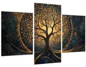 Obraz – Strom so zlatou aurou (90x60 cm)
