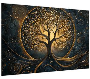 Obraz – Strom so zlatou aurou (90x60 cm)