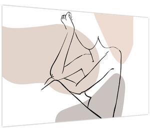 Obraz - Woman body line art N⁰1 (90x60 cm)
