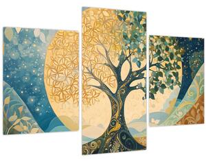 Obraz – Strom života v mesiaci (90x60 cm)