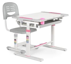 Blumfeldt Tommi XL, súprava detského písacieho stolíka a stoličky, výškovo nastaviteľný stôl a ergonomická stolička, od 4 - 10 rokov
