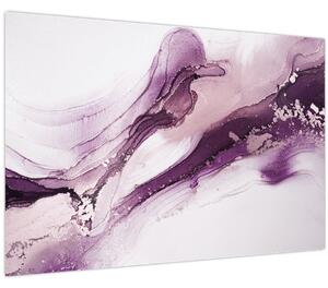 Obraz - Purple fluid art (90x60 cm)