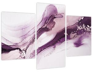 Obraz - Purple fluid art (90x60 cm)