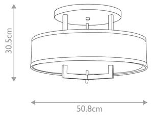 Hinkley HK-HAMPTON-SF-BB-Stropné svietidlo HAMPTON 3xE27/60W/230V, priemer 50,8 cm, zlaté