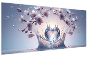 Obraz - Diamantové srdce (120x50 cm)
