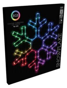 RGB Vianočná LED dekorácia Colouring snowflake 90 LED, 50 x 43 cm