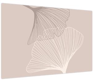 Obraz - Béžové listy N⁰2 (90x60 cm)