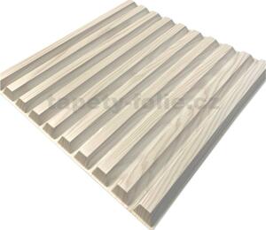 Obkladové panely 3D PVC SLATS D167 drevo biele, cena za kus, rozmer 500 x 500 mm, SLATS drevo biele, IMPOL TRADE