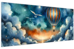 Obraz - Lietať nočnou oblohou (120x50 cm)