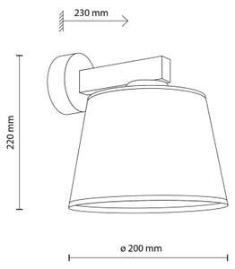 Brilagi - Nástenné svietidlo LATTE 1xE27/15W/230V borovica/hnedá