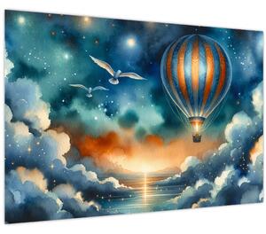 Obraz - Lietať nočnou oblohou (90x60 cm)
