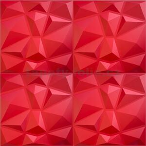 Obkladové panely 3D PVC DIAMANT D094 červený, cena za kus, rozmer 500 x 500 mm, DIAMANT červený, IMPOL TRADE