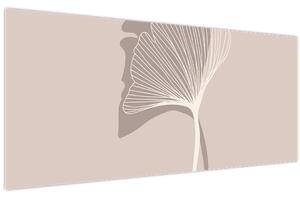 Obraz - Béžové listy N⁰4 (120x50 cm)