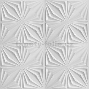 Obkladové panely 3D PVC BRILLANT D126 biely, cena za kus, rozmer 500 x 500 mm, BRILLANT biely, IMPOL TRADE