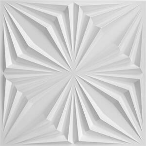 Obkladové panely 3D PVC BRILLANT D126 biely, cena za kus, rozmer 500 x 500 mm, BRILLANT biely, IMPOL TRADE
