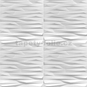 Obkladové panely 3D PVC RAMZES D125 biely, cena za kus, rozmer 500 x 500 mm, RAMZES biely, IMPOL TRADE