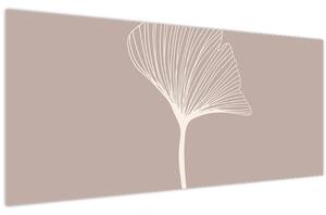 Obraz - Béžové listy N⁰5 (120x50 cm)