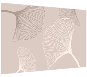 Obraz - Béžové listy N⁰6 (90x60 cm)