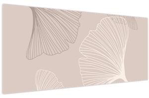 Obraz - Béžové listy N⁰6 (120x50 cm)