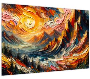 Obraz - Hory zalité slnkom (90x60 cm)